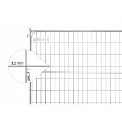 Bauzaun 15 kg EUTOP Premium Drahtstärke 3,2 mm - Rohr 1,2 mm