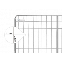 Bauzaun 15,5 kg Round Top - Rundrahmen Drahtstärke 3,2 x 3,2 mm
