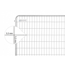 Bauzaun 15,5 kg Round Top - Rundrahmen Drahtstärke 3,2 x 3,2 mm