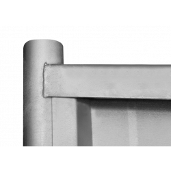 Bauzaun geschlossen aus Trapezblech - Sichtschutz - verzinkt