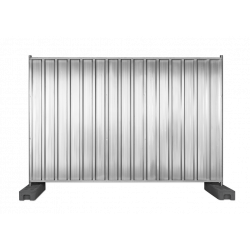 Bauzaun geschlossen aus Trapezblech - Sichtschutz - verzinkt