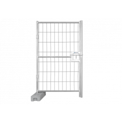Cancello per recinzione da cantiere 1,25 x 2,00 m - per tutte le recinzioni mobili standard con un'altezza di 2 m