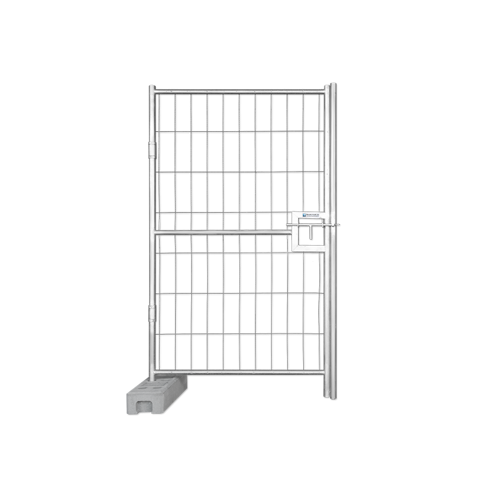 Puerta de valla de construcción de 1,25 x 2,00 m - para todas las vallas móviles estándar con una altura de 2 m.
