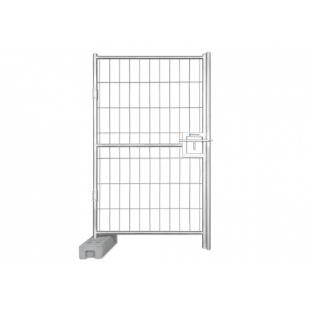 Puerta de valla de construcción de 1,25 x 2,00 m - para todas las vallas móviles estándar con una altura de 2 m.