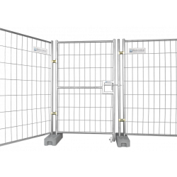 Cancello per recinzione da cantiere 1,25 x 2,00 m - per tutte le recinzioni mobili standard con un'altezza di 2 m