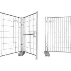 Puerta de valla de construcción de 1,25 x 2,00 m - para todas las vallas móviles estándar con una altura de 2 m.