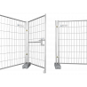 Cancello per recinzione da cantiere 1,25 x 2,00 m - per tutte le recinzioni mobili standard con un'altezza di 2 m