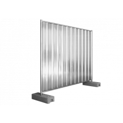 Bauzaun geschlossen aus Trapezblech - Sichtschutz - verzinkt