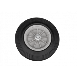 Solid rubber wheel for construction fence gates - for all common construction fence types