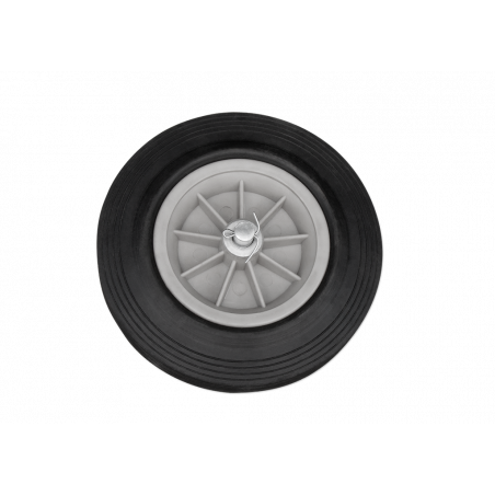 Solid rubber wheel for construction fence gates - for all common construction fence types