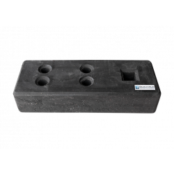 Base per recinzione da costruzione, 26 kg, realizzata in PVC riciclato.