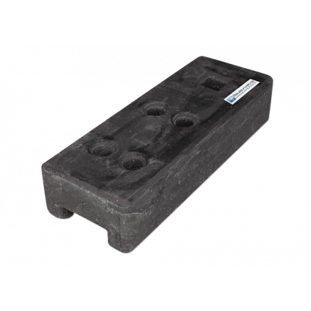Base para valla de construcción de 26 kg fabricada con PVC reciclado.