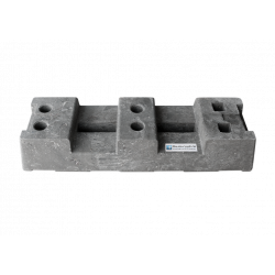 Base de clôture de construction PE 16 kg - produite de manière durable à partir de PE recyclé