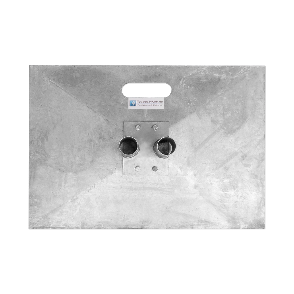 Placa base para valla de construcción de acero galvanizado en caliente.