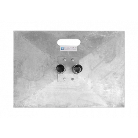 Placa base para valla de construcción de acero galvanizado en caliente.