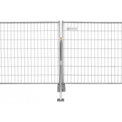 Puntone di supporto per recinzione da costruzione con piastra piccola - ancoraggio con tasselli a terra