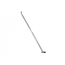 Construction fence support strut with small plate - anchoring with ground anchors