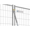 Puntone di supporto per recinzione da costruzione con piastra grande - ancoraggio con picchetto da terra