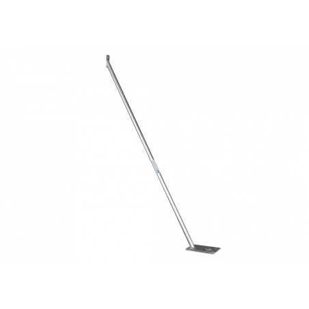 Steunbalk voor bouwhekken met grote plaat - verankering met grondpen.