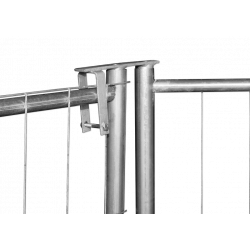 Joint pivotant standard pour clôture de chantier - pour la création de portails de clôture de chantier