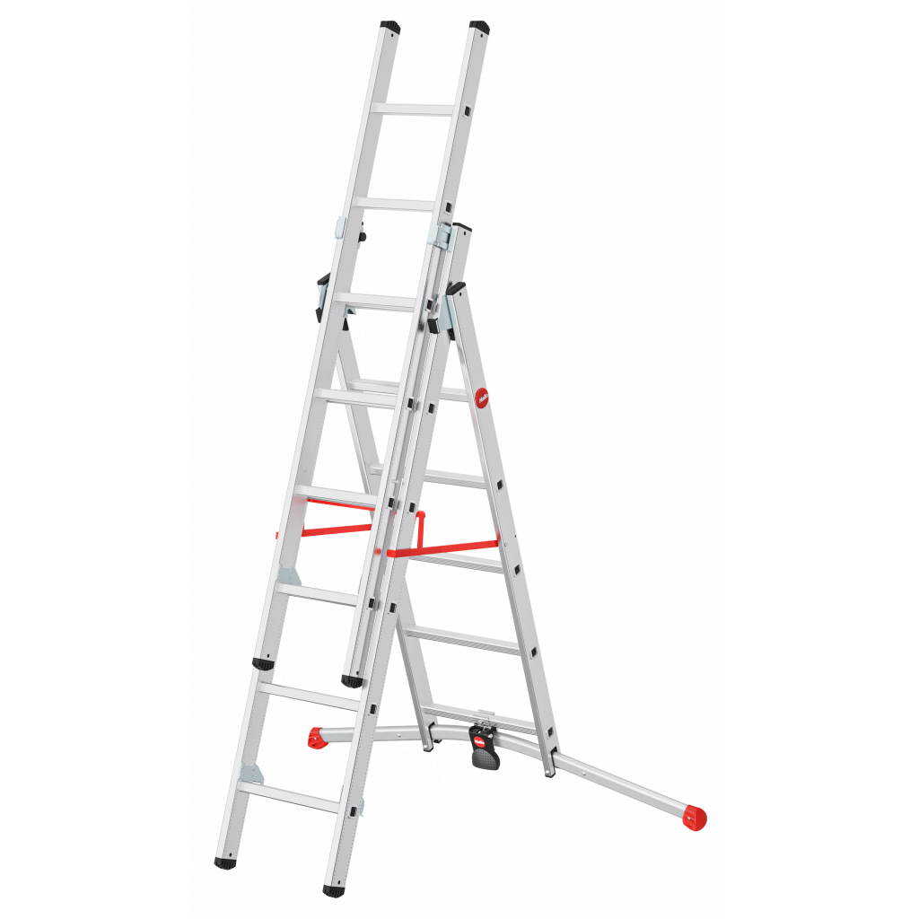 Hailo ProfiLOT Kombileiter 2x6 + 1x5 Sprossen