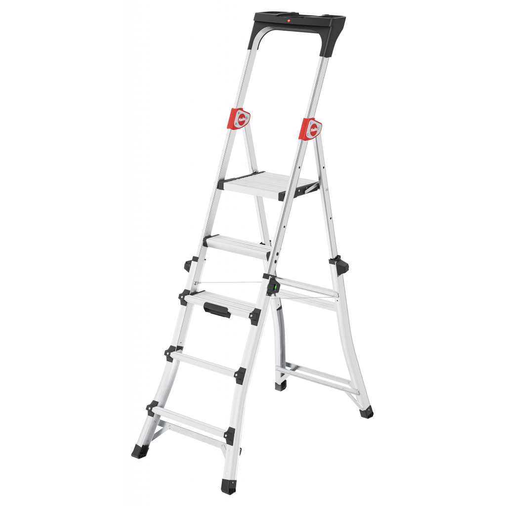 Hailo TL100 TopLine Alu Teleskop Stehleiter 5 Stufen