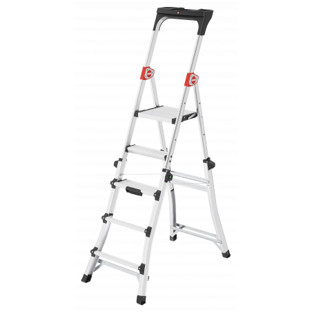 Hailo TL100 TopLine Alu Teleskop Stehleiter 5 Stufen