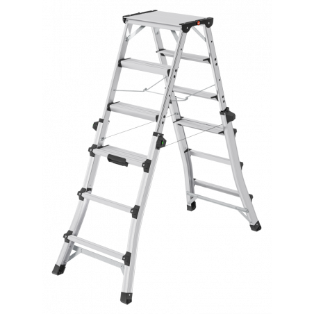 Hailo D100 TL TopLine Stehleiter mit teleskopierbaren Holmen