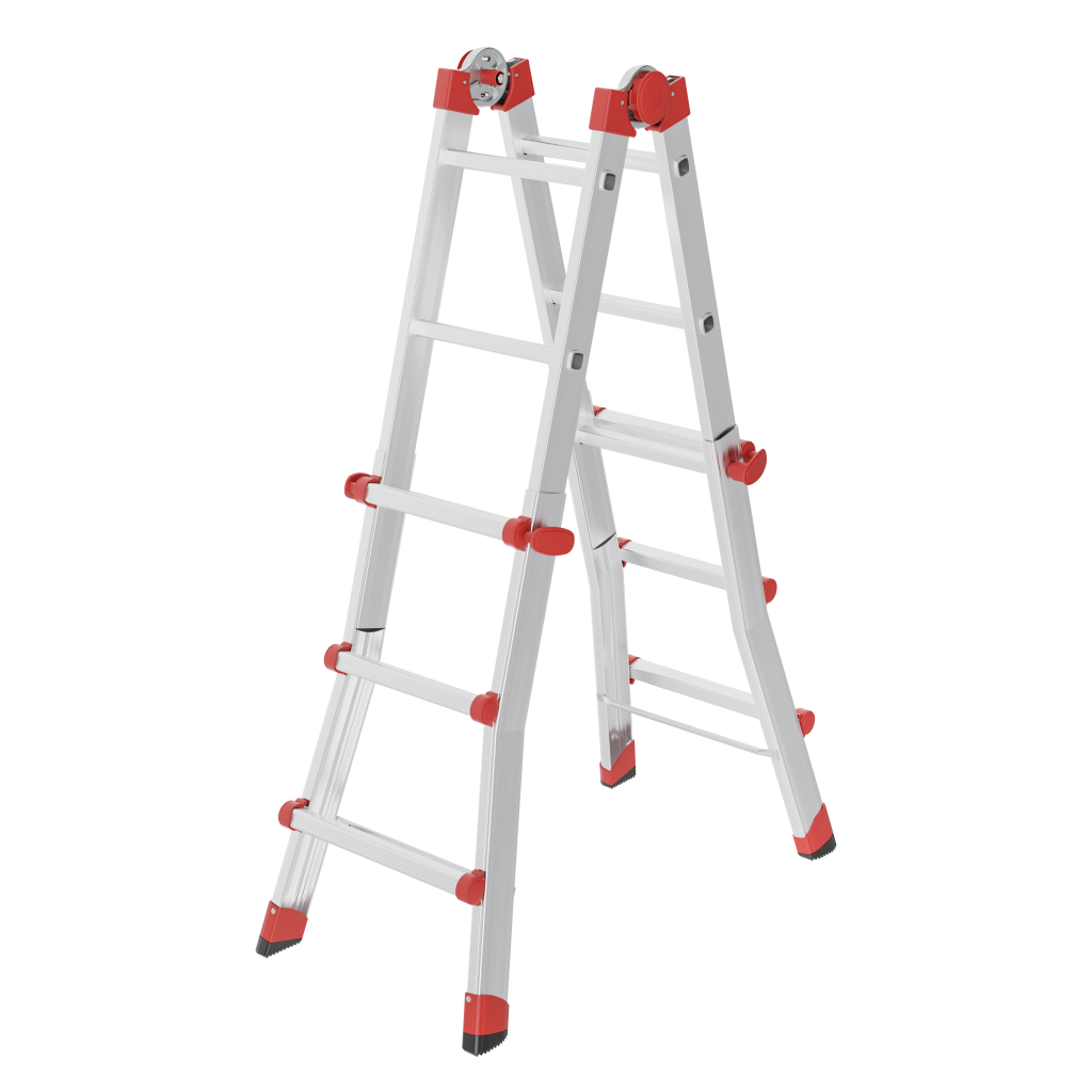 Hailo Aluminium Multifunktionsleiter M80 4x3 Sprossen