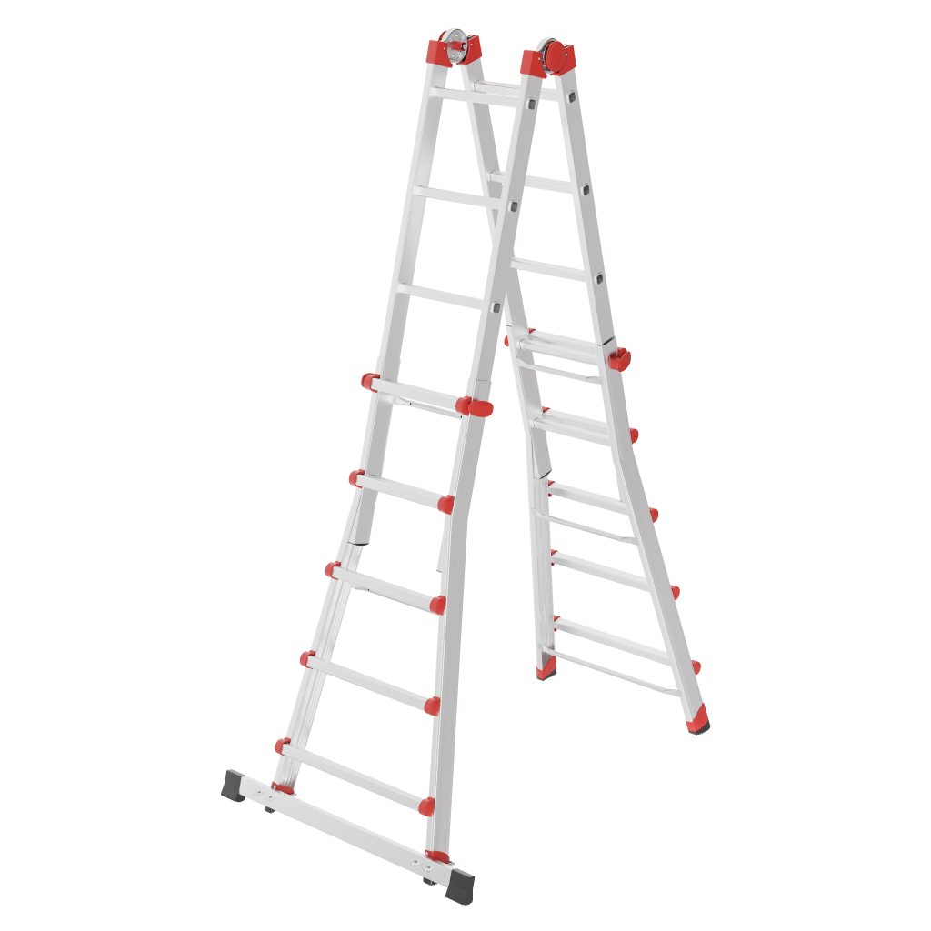 Hailo Aluminium Multifunktionsleiter M80 4x5 Sprossen