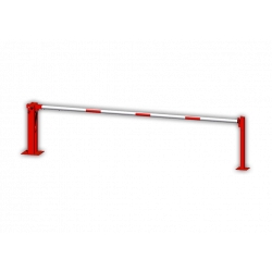 Wegeschranke mit festem Auflagepfosten