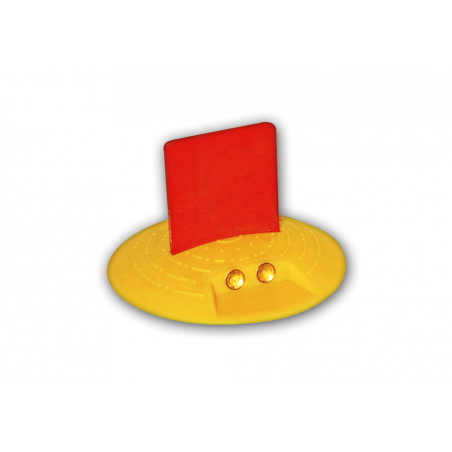 Marker button with flag