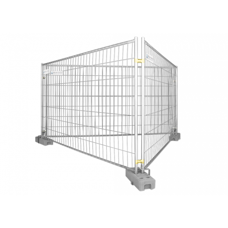 BAUZAUNWELT Dreieck - Set für Bannerwerbung - 14 kg Bauzaun Eutop Exklusiv