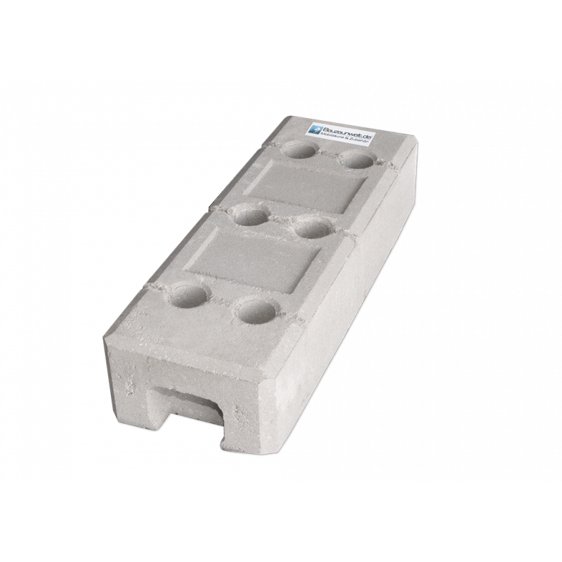 Base de valla de construcción de 34 kg, de hormigón con refuerzo.