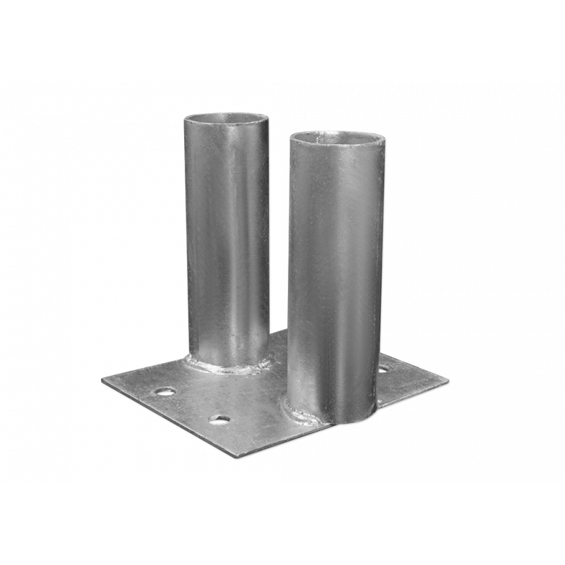 Placa base para valla de construcción (pequeña) - para atornillar sobre una superficie sólida