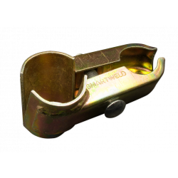 Construction fence safety swivel joint - for creating construction fence gates