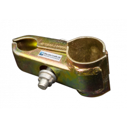 Construction fence safety swivel joint - for creating construction fence gates