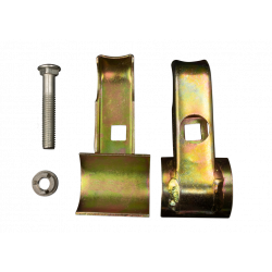 Construction fence safety swivel joint - for creating construction fence gates