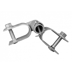 Construction fence swivel joint - for creating construction fence gates