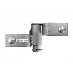 Construction fence swivel joint - for creating construction fence gates