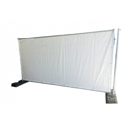 Bauzaunplane (weiß) - passend für Mobilzaun 3,50 x 2,00 m