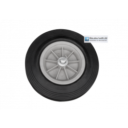 Solid rubber wheel for construction fence gates - for all common construction fence types