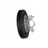 Solid rubber wheel for construction fence gates - for all common construction fence types