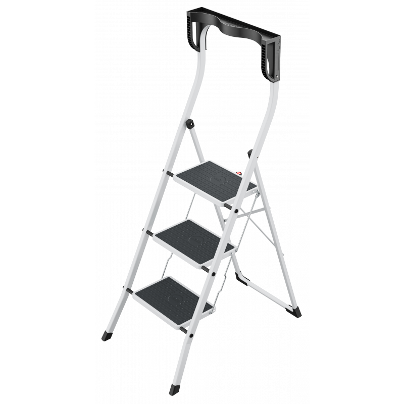 Hailo K75 ComfortLine ergonomische Stahl-Trittleiter 3 Stufen