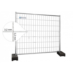 Valla móvil Construction Fence World de 11 kg y 2,20 x 2,00 m - Extra estable