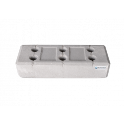 Base de valla de construcción de 34 kg, de hormigón con refuerzo.