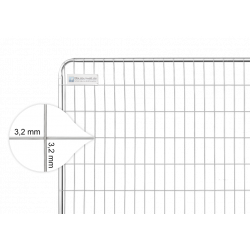 Bauzaun 15,5 kg Round Top - Rundrahmen Drahtstärke 3,2 x 3,2 mm