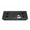 Base de valla de construcción de PVC de 24 kg - 6 agujeros - 1 ranura cuadrada