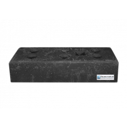 Construction fence base 24 kg PVC - 6 holes - 1 square slot