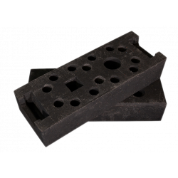 Fundament voor bouwhekwerk 24 kg PVC - 6 gaten - 1 vierkante sleuf